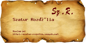 Szatur Rozália névjegykártya